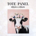 TOTE Floral Cow Fabric Bag Panel TP-667