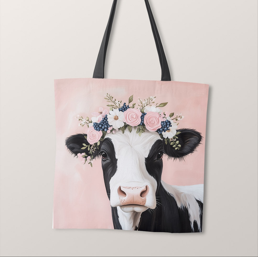 TOTE Floral Cow Fabric Bag Panel TP-667