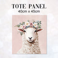 TOTE Floral Sheep Fabric Bag Panel TP-668