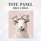 TOTE Floral Sheep Fabric Bag Panel TP-668