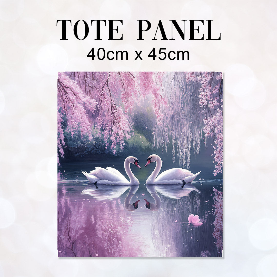 TOTE Swans Fabric Bag Panel TP-669