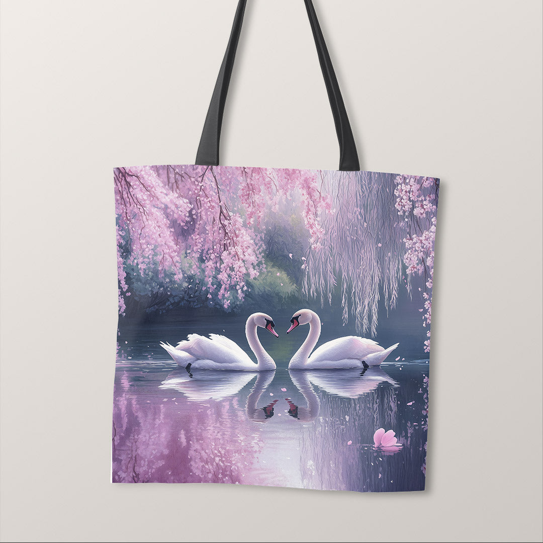 TOTE Swans Fabric Bag Panel TP-669