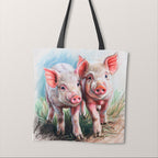 TOTE Piglets Fabric Bag Panel TP-670