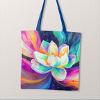 TOTE Blooming Rainbow Petals Fabric Bag Panel TP-671