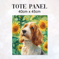 TOTE Sunflower Bassett Griffon Fabric Bag Panel TP-687