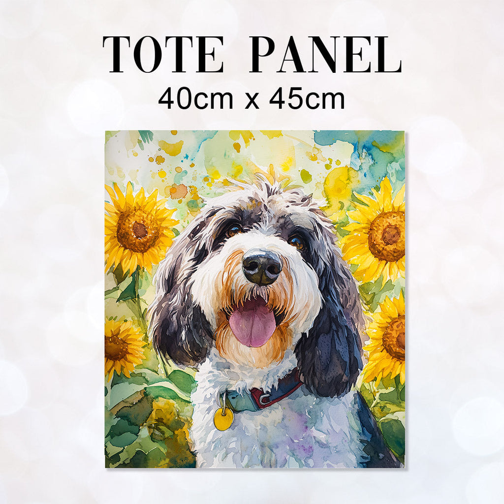 TOTE Happy Bassett Griffon Fabric Bag Panel TP-688