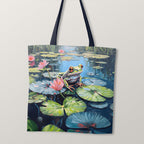 TOTE Lily Pad Frog TP-69 Fabric Bag Panel