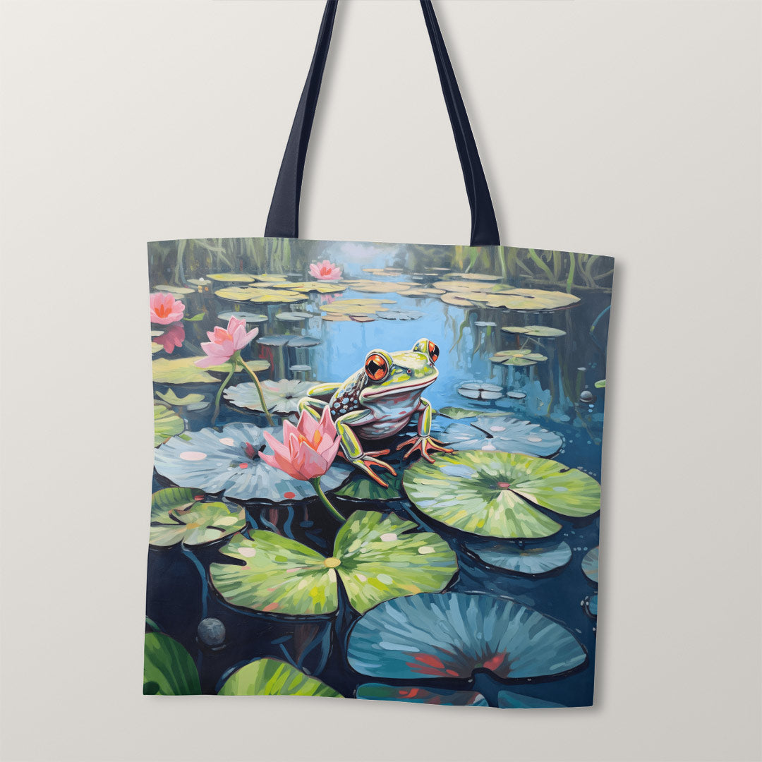 TOTE Lily Pad Frog TP-69 Fabric Bag Panel