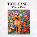 TOTE Floral Cocker Spaniel Fabric Bag Panel TP-690