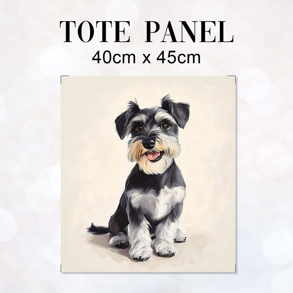 TOTE Cute Schnauzer Fabric Bag Panel TP-694