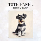 TOTE Cute Schnauzer Fabric Bag Panel TP-694