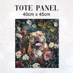 TOTE Happy Bulldog Fabric Bag Panel TP-697