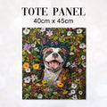 TOTE Garden Bulldog Fabric Bag Panel TP-698