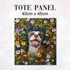 TOTE Garden Bulldog Fabric Bag Panel TP-698