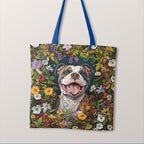 TOTE Garden Bulldog Fabric Bag Panel TP-698