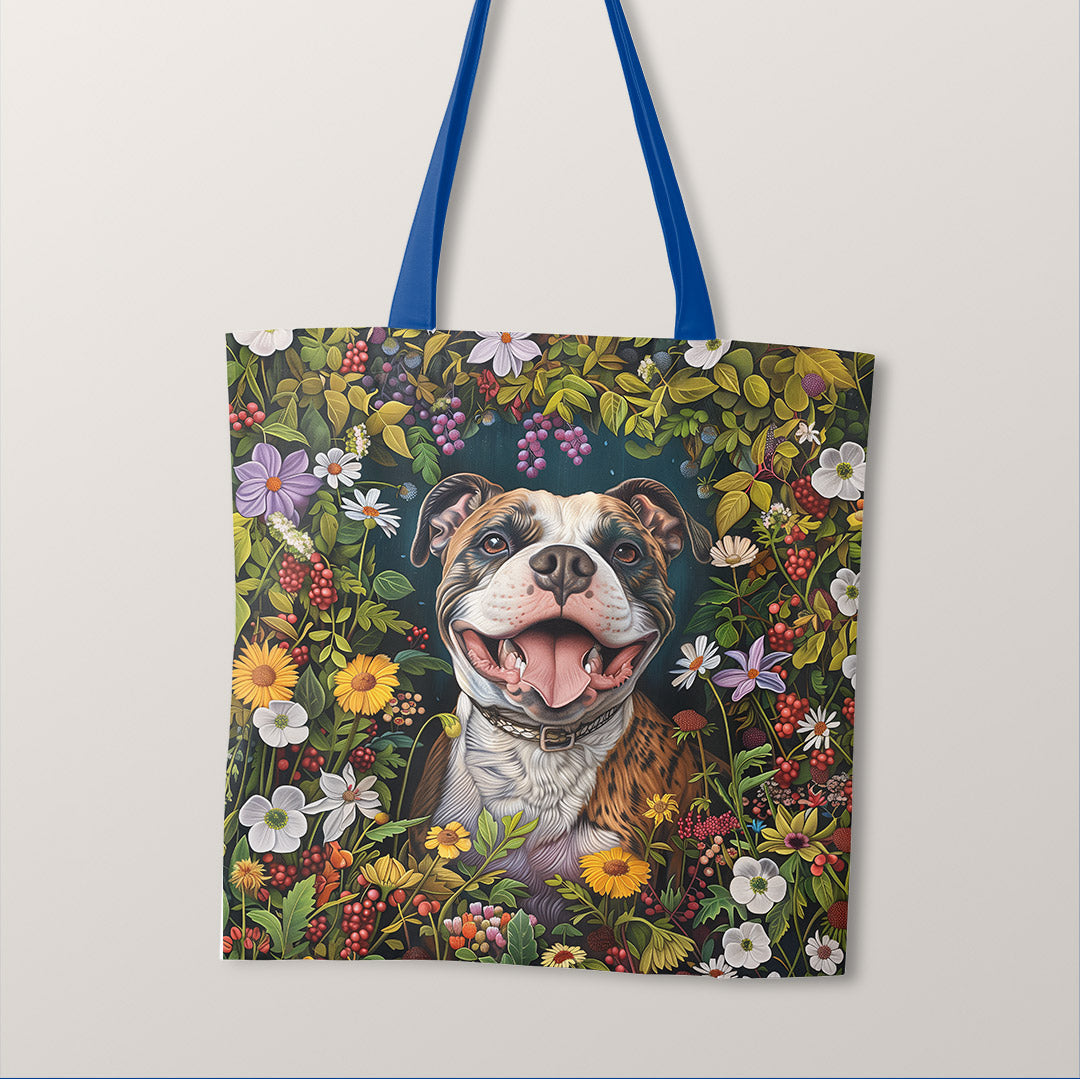 TOTE Garden Bulldog Fabric Bag Panel TP-698