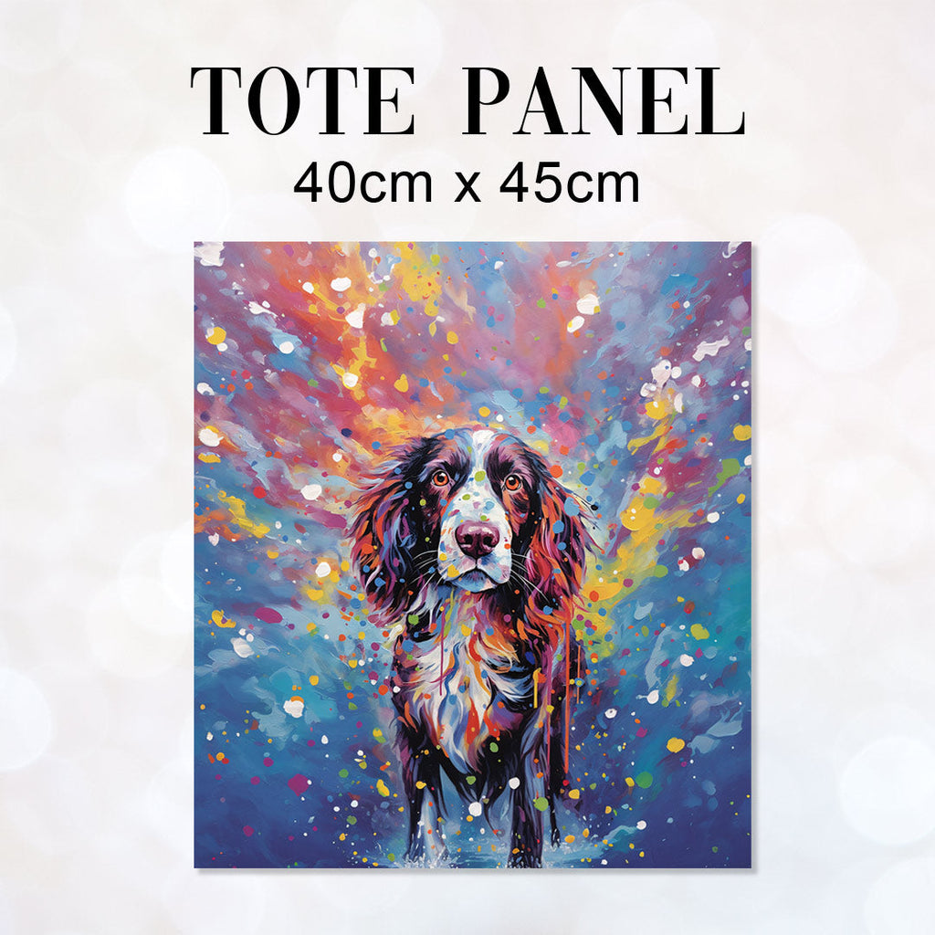 TOTE Spaniel Splashes TP-7 Fabric Bag Panel