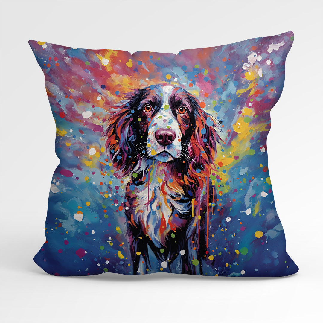 CUSHION Fabric Panel Spaniel Splashes CP-7