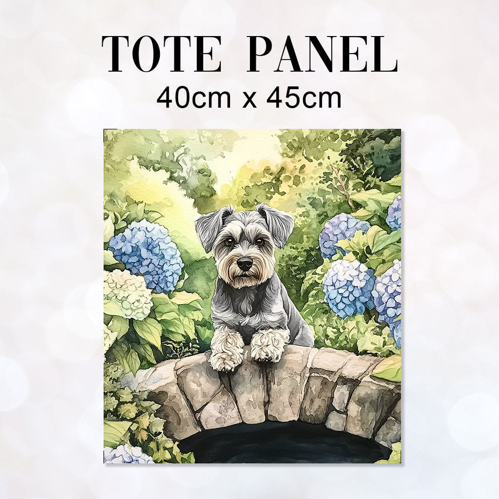 TOTE Schnauzer on Stone Bridge Fabric Bag Panel TP-701