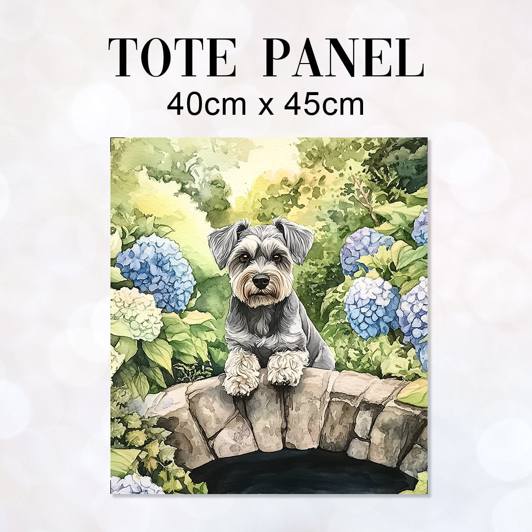 TOTE Schnauzer on Stone Bridge Fabric Bag Panel TP-701