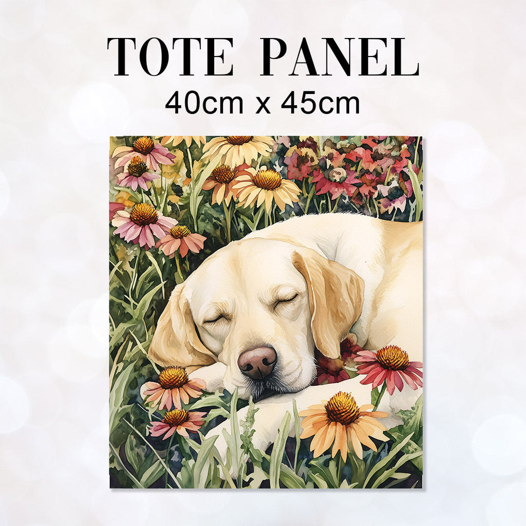 TOTE Sleeping Labrador Fabric Bag Panel TP-702