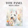 TOTE Watercolour Scottish Terrier Fabric Bag Panel TP-703