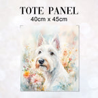 TOTE Watercolour Scottish Terrier Fabric Bag Panel TP-703