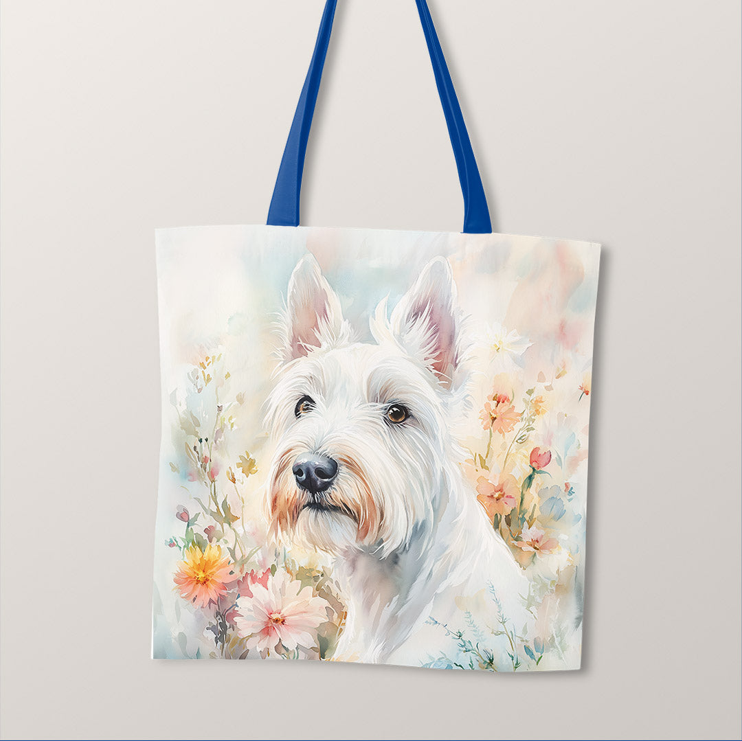 TOTE Watercolour Scottish Terrier Fabric Bag Panel TP-703
