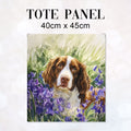TOTE English Spaniel and Bluebells Fabric Bag Panel TP-704