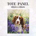 TOTE English Spaniel and Bluebells Fabric Bag Panel TP-704