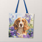 TOTE Springer Spaniel and Bluebells Fabric Bag Panel TP-705