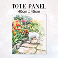 TOTE Terrier and Tulips Fabric Bag Panel TP-706