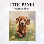 TOTE Dreamy Dachshund Fabric Bag Panel TP-708