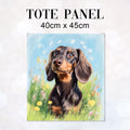 TOTE Dachshund in the Meadow Fabric Bag Panel TP-709