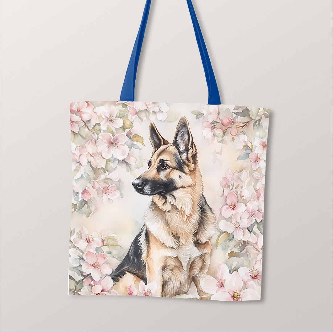 TOTE Floral German Shepherd Fabric Bag Panel TP-710