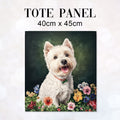 TOTE West Highland Terrier Fabric Bag Panel TP-713