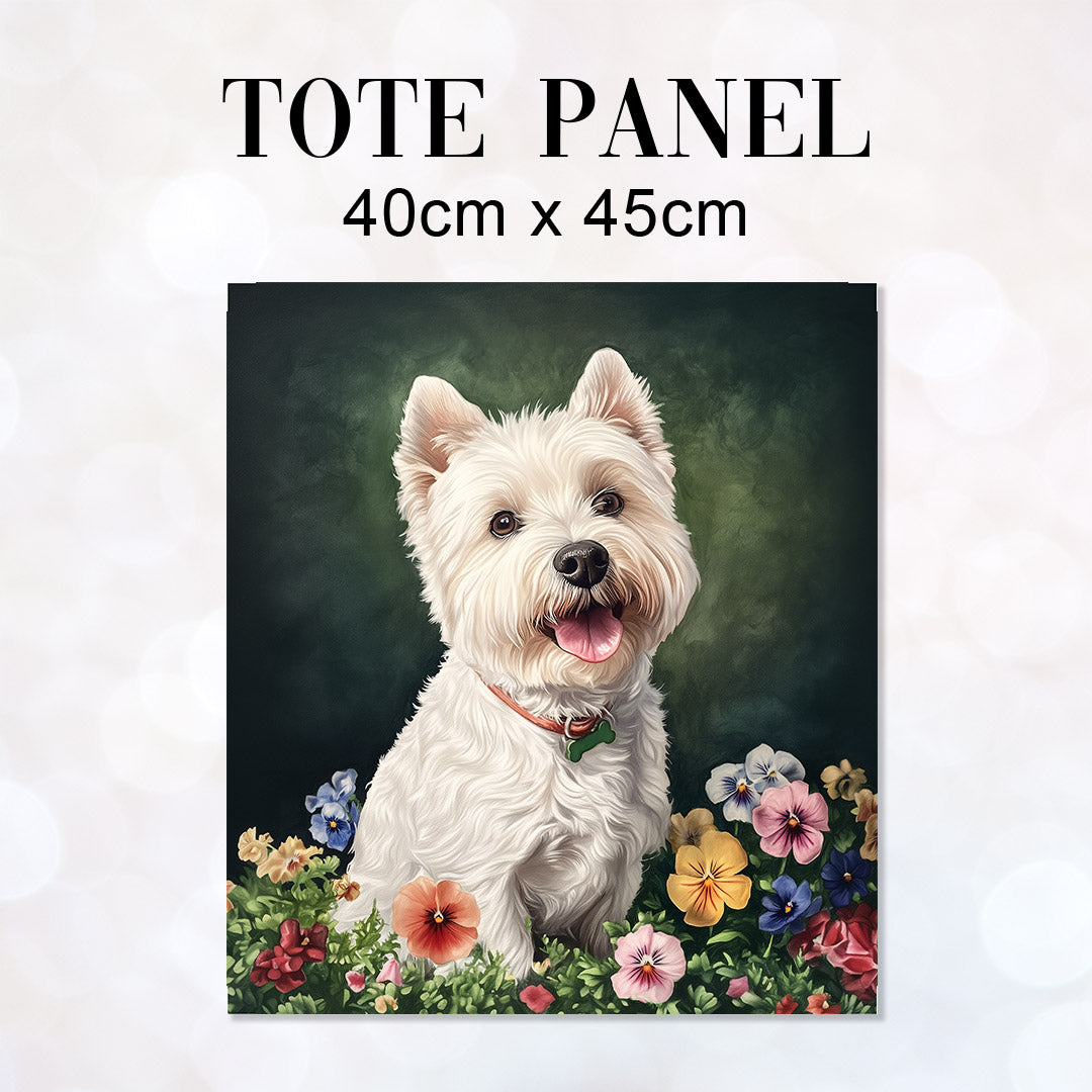 TOTE West Highland Terrier Fabric Bag Panel TP-713