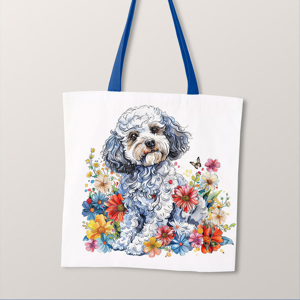 TOTE Floral Poodle Fabric Bag Panel TP-723