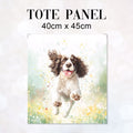 TOTE Happy English Springer Spaniel Fabric Bag Panel TP-726