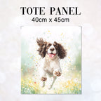 TOTE Happy English Springer Spaniel Fabric Bag Panel TP-726
