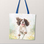 TOTE Happy English Springer Spaniel Fabric Bag Panel TP-726