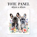 TOTE Two French Bulldogs Fabric Bag Panel TP-727