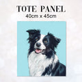 TOTE Border Collie Mint Fabric Bag Panel TP-729
