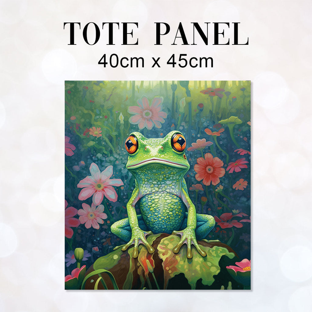 TOTE Green Frog TP-73 Fabric Bag Panel