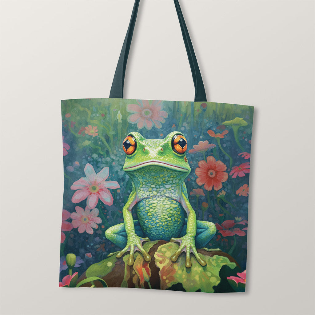 TOTE Green Frog TP-73 Fabric Bag Panel
