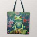 TOTE Green Frog TP-73 Fabric Bag Panel