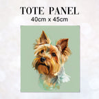 TOTE Yorkshire Terrier Mint Fabric Bag Panel TP-730