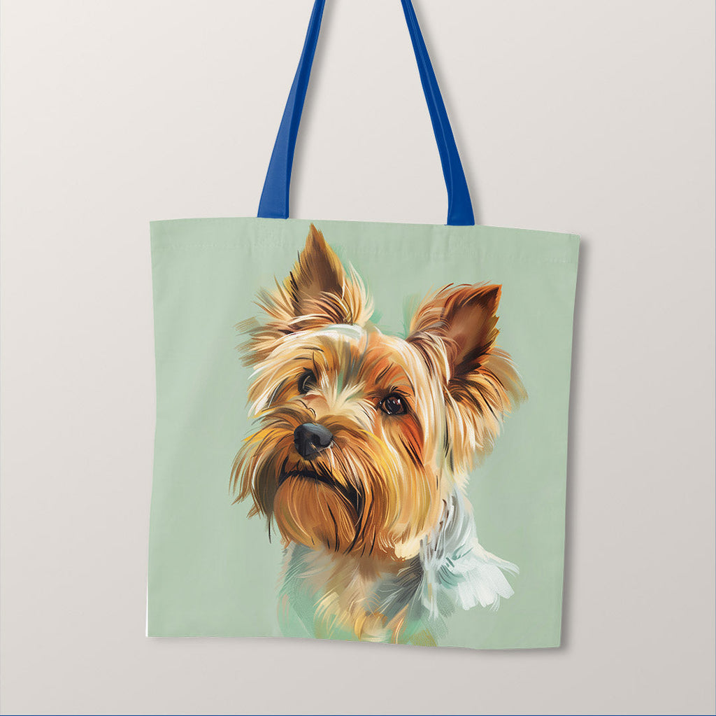TOTE Yorkshire Terrier Mint Fabric Bag Panel TP-730