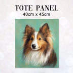 TOTE Shetland Sheepdog Mint Fabric Bag Panel TP-731