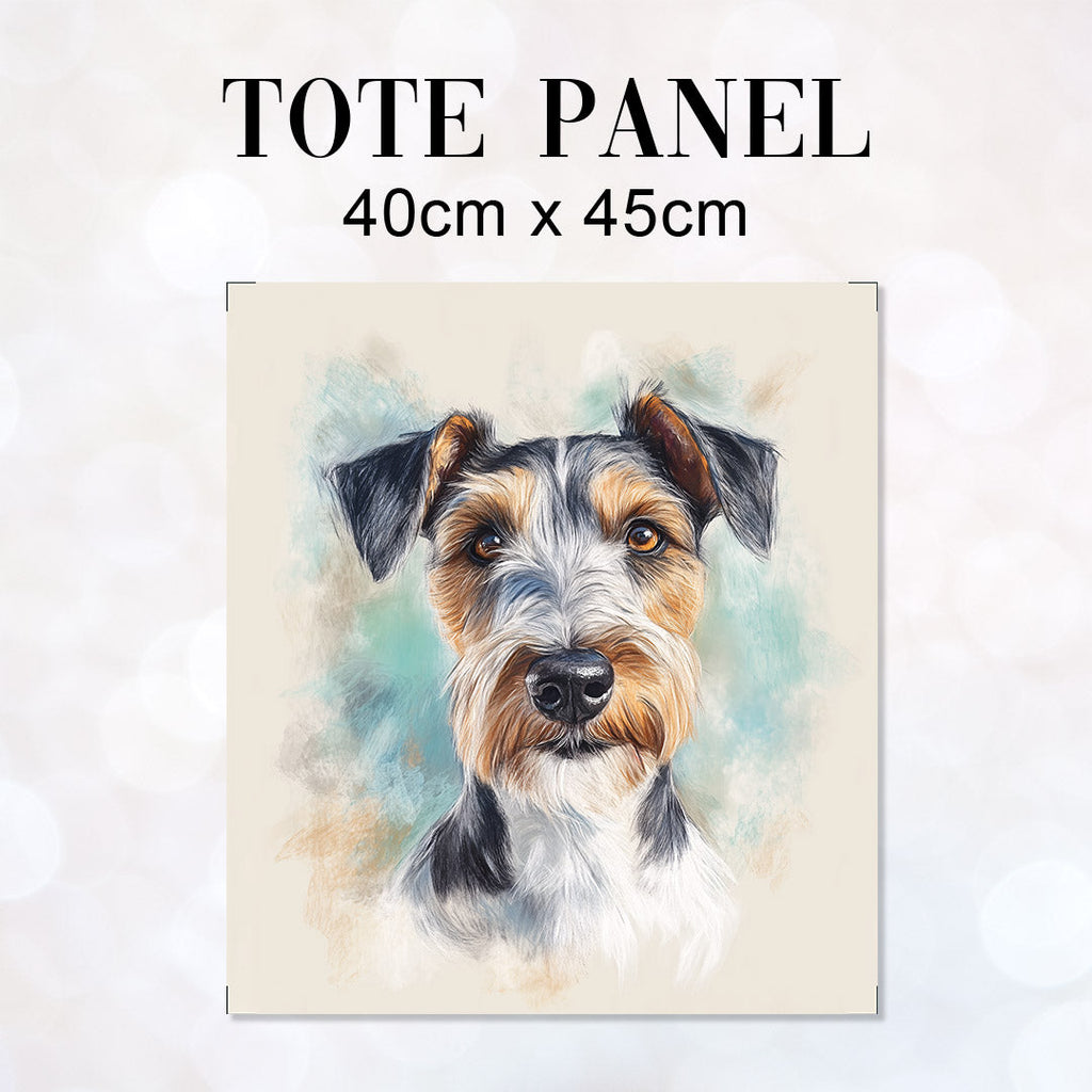 TOTE Wire Fox Terrier Fabric Bag Panel TP-733